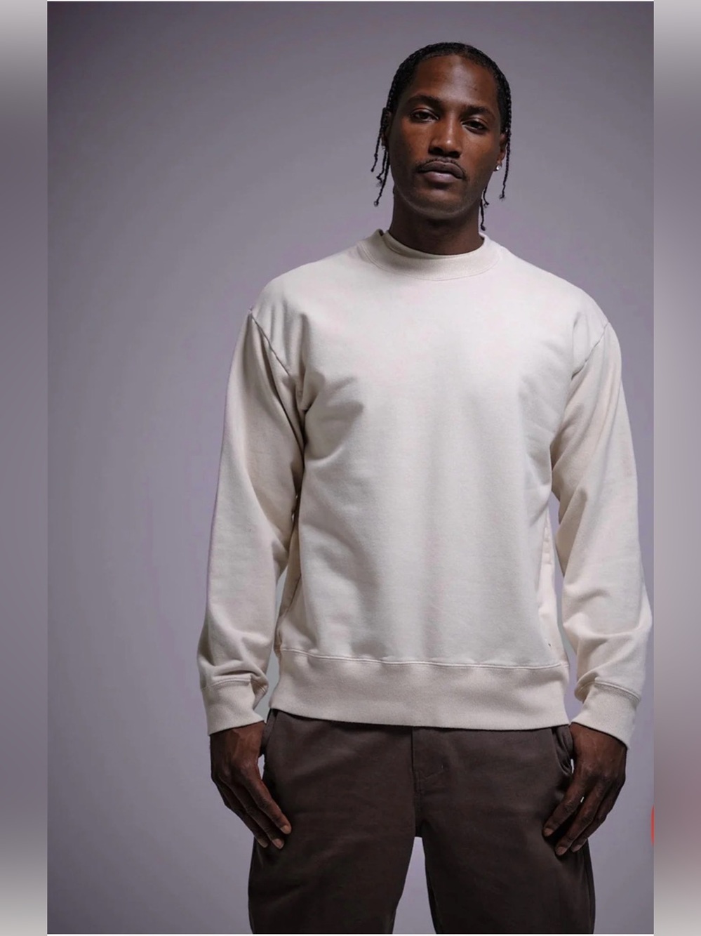 TENORE Woven Label Fleece Crewneck
